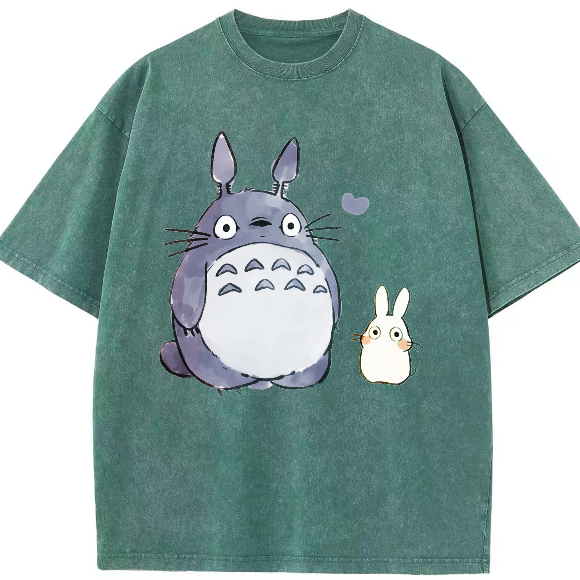 （画像用） となりのトトロ 草壁メイ 草壁サツキ My Neighbor Totoro Satsuki Kusakabe Mei Kusakabe 綿100% ヴィンテージ風 半袖Tシャツ（フロントプリント）